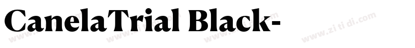 CanelaTrial Black字体转换
